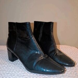 Marks & Spencer Glossy Black Heeled Boots